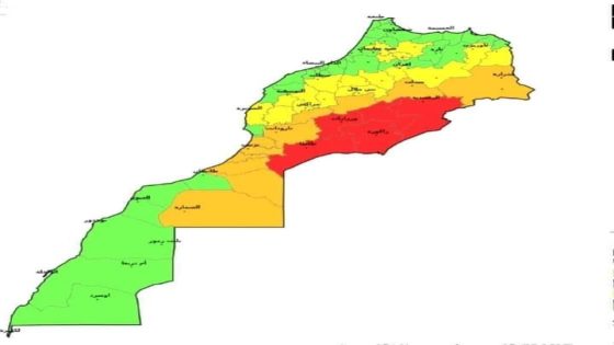 الأرصاد الجوية المغربية ترفع مستوى الإنذار إلى المستوى الأحمر