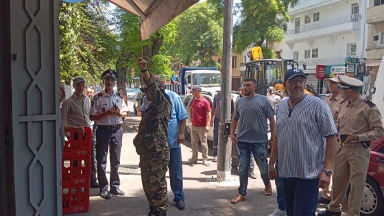 قائدة الملحقة الإدارية 13 بطنجة تقود حملة لتحرير الملك العام بشارع مولاي سليمان